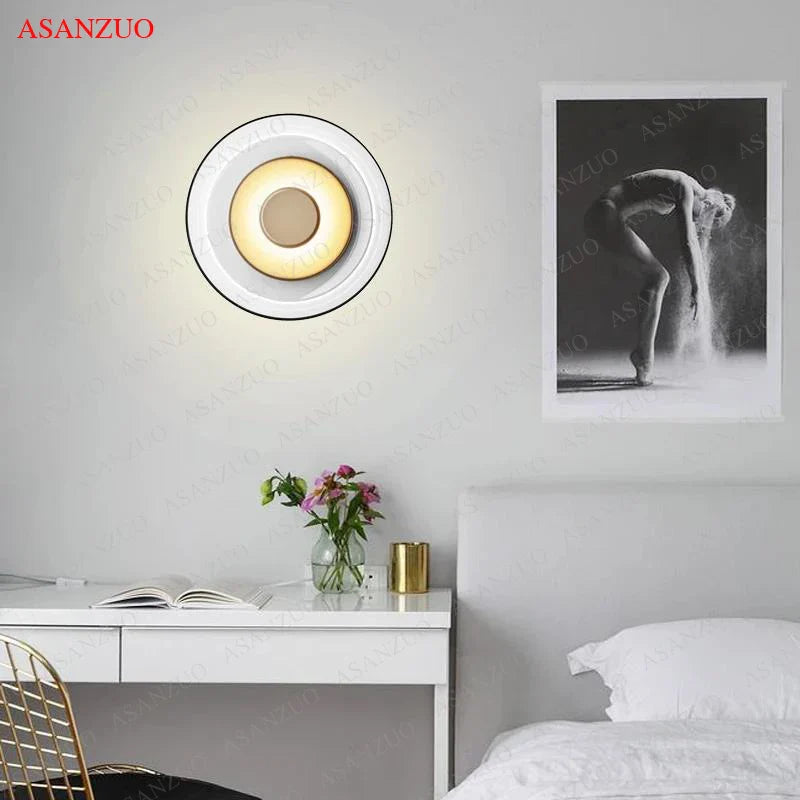 Afralia™ Glass Bowl LED Wall Sconce for Modern Nordic Indoor Decor