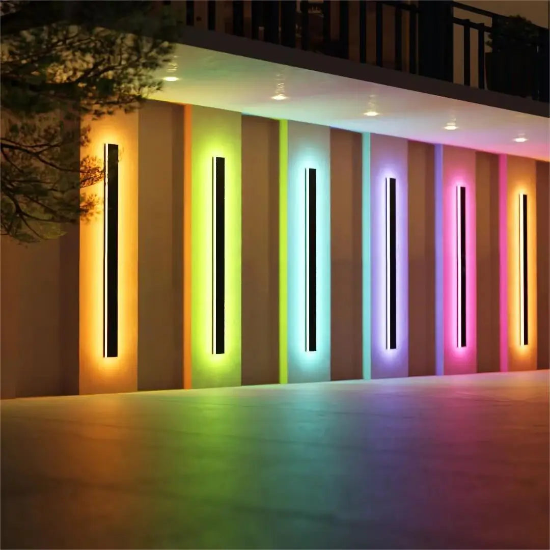 Afralia™ RGB Outdoor Wall Lamp: 7-Color Garden & Porch Atmosphere Light