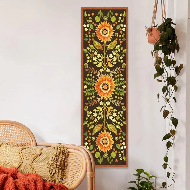 Afralia™ Sunflower Boho Tapestry Wall Hanging - Floral Psychedelic Home Decor Art Print