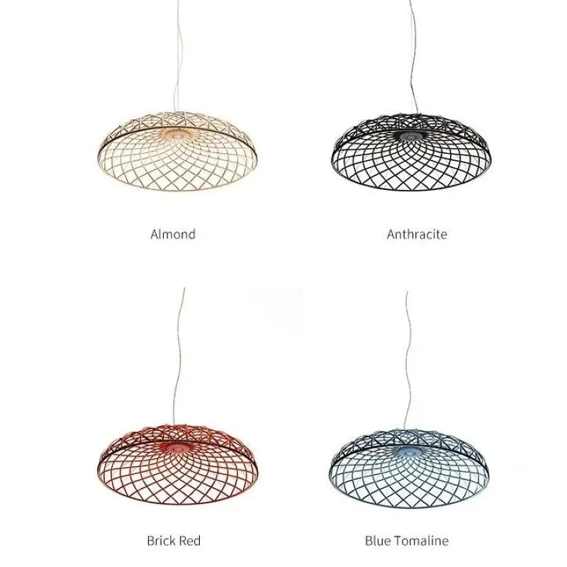 Afralia™ Macaron Mesh Chandelier: Modern Nordic Rope Pendant LED Lamp