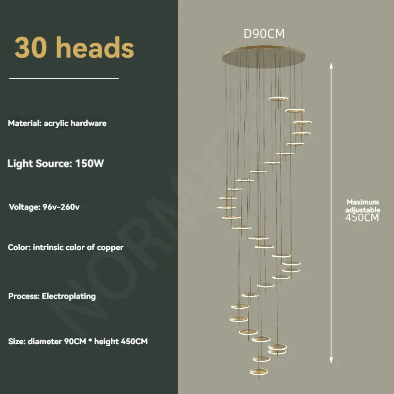 Afralia™ Nordic Black Chandelier Living Room Crystal Pendant Light