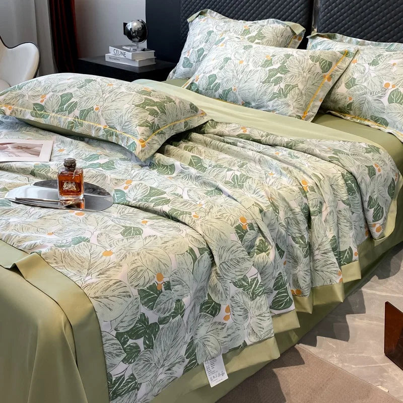 Afralia™ Luxury Floral Summer Quilt Comforter - Soft, Skin-Friendly & Machine Washable