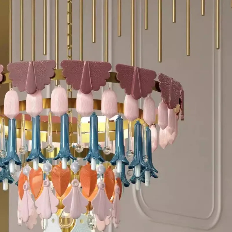 Afralia™ Ceramic Color Chandelier: Creative Art for Living, Dining, Bedroom & Study Rooms