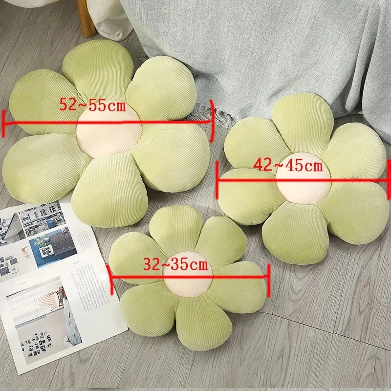 Flower Plush Throw Pillow Soft Plant Cartoon Chair Cushion Afralia™ Decorative Pillows