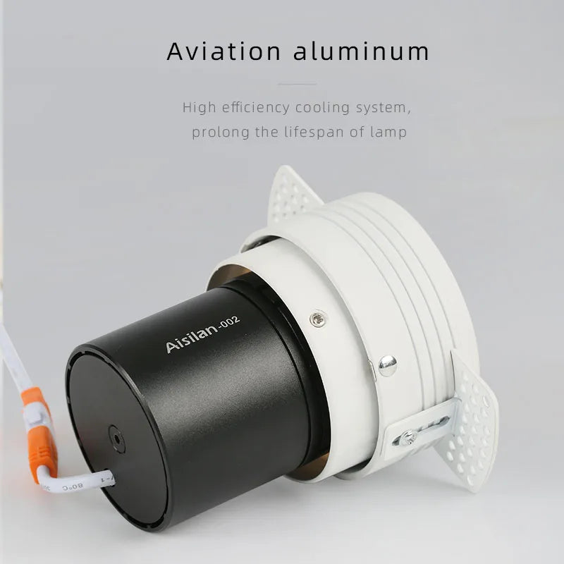 Afralia™ 7W CRI97 LED Downlight: Dimmable, Frameless, Anti-glare Spot Light