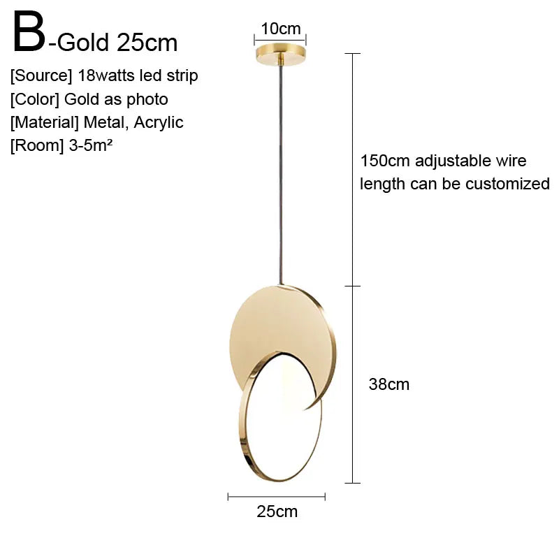 Afralia™ Gold Nordic Pendant Lights Indoor Kitchen Dining Room Home Decor