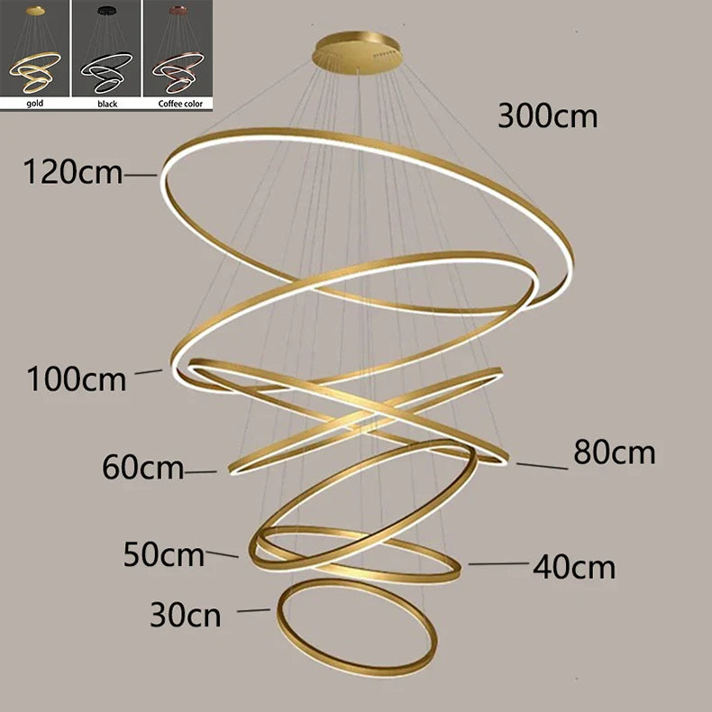 Afralia™ Nordic Stair Chandelier Living Room Pendant Lights Ceiling Light Indoor Lighting