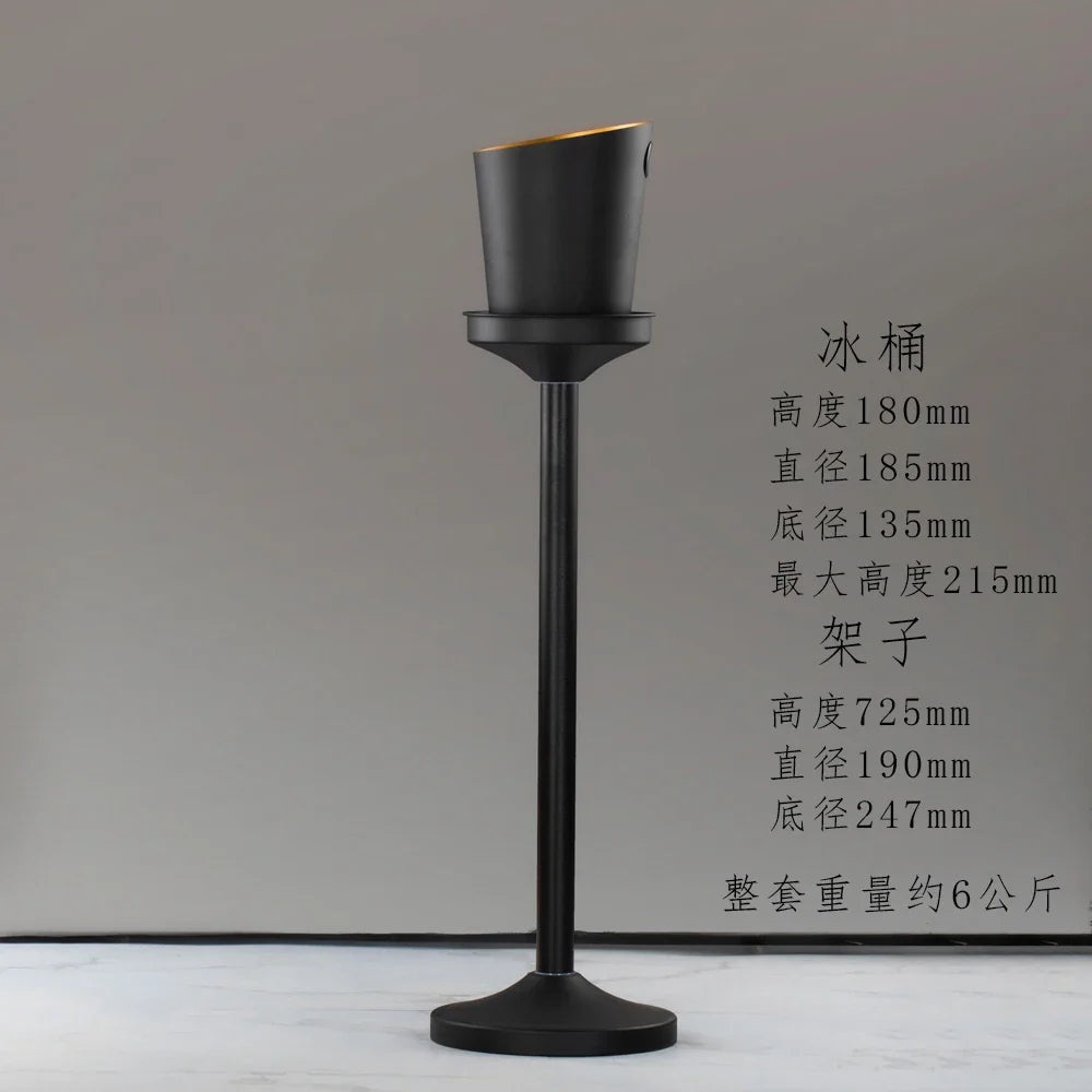 Afralia™ Stainless Steel Ice Bucket Stand for Champagne, Wine & Beer Cooling