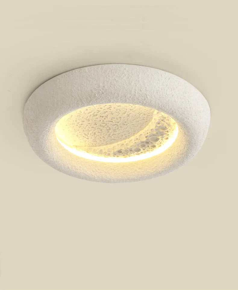 Afralia™ Cream Breeze Moon Ceiling Lamp: Simple, Warm Lighting for Master Bedroom & Study