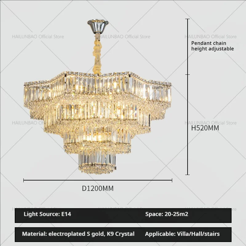Afralia™ Light Crystal Chandelier: European Style for Living, Dining & Study Rooms