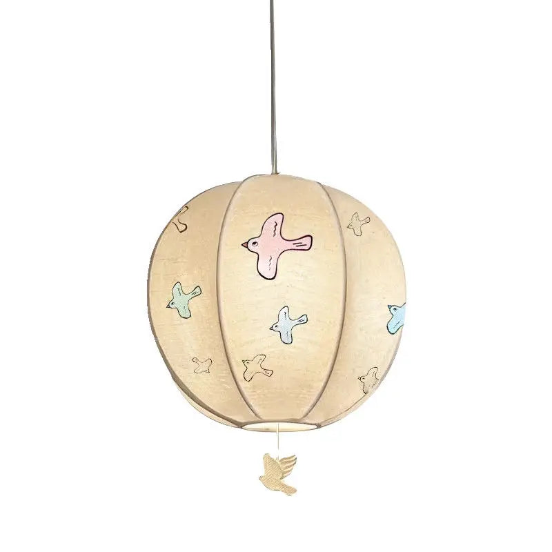 Afralia™ Chinese Medieval Dove Embroidery Fabric Pendant Light - Creative Hanging Line Light