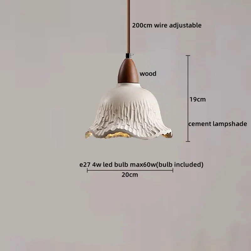 Afralia™ LED Pendant Lights for Modern Decor with Cement Wood Design