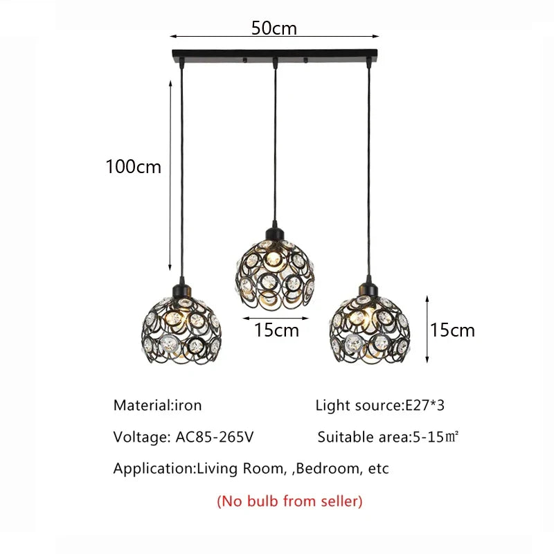 Afralia™ Crystal Pendant Lamp: Modern Nordic Design for Dining Room, Bedroom, and Bar Counter