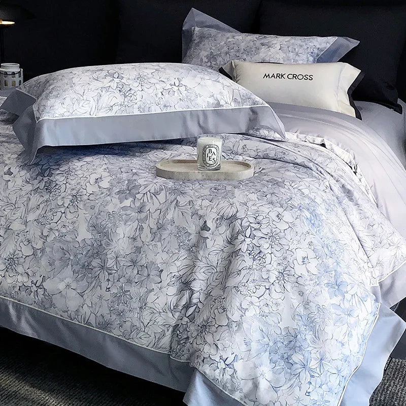 Afralia™ Egyptian Cotton Bedding Sets Queen King Ru Size Bed Linens