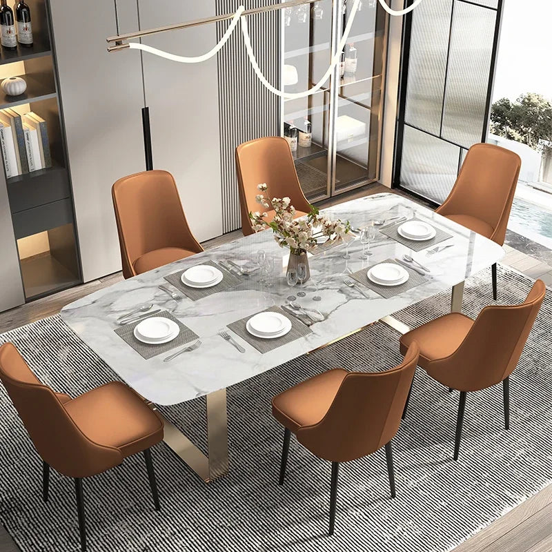 Afralia™ Nordic Living Leather-Seated Chair with Supportive Backrest for Kitchen and Reception