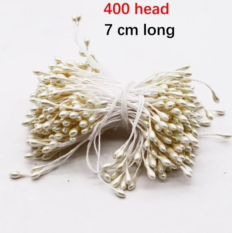 Afralia™ White Hybrid Flower Cherry Stamen Berries Bundle for DIY Cake Wedding Decor