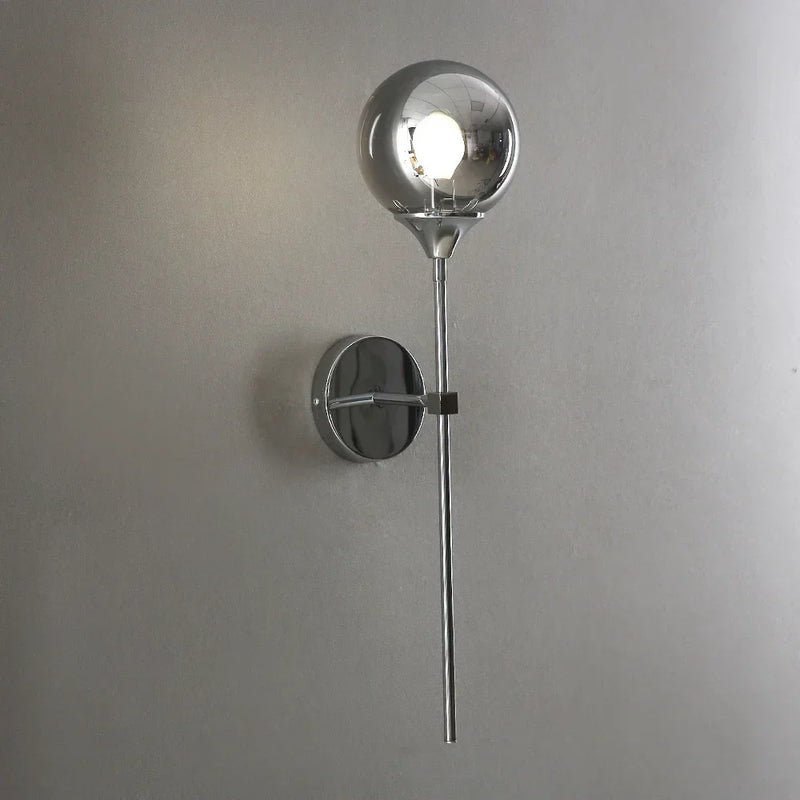 Afralia™ Glass Ball Wall Lamps: Modern Nordic Golden Chrome Lighting Fixtures for Living Room, Kitchen