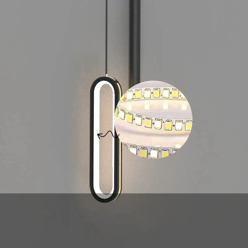 Afralia™ Modern Art Bedroom Chandelier Small Hanging Line Creative Master Bedroom Lighting