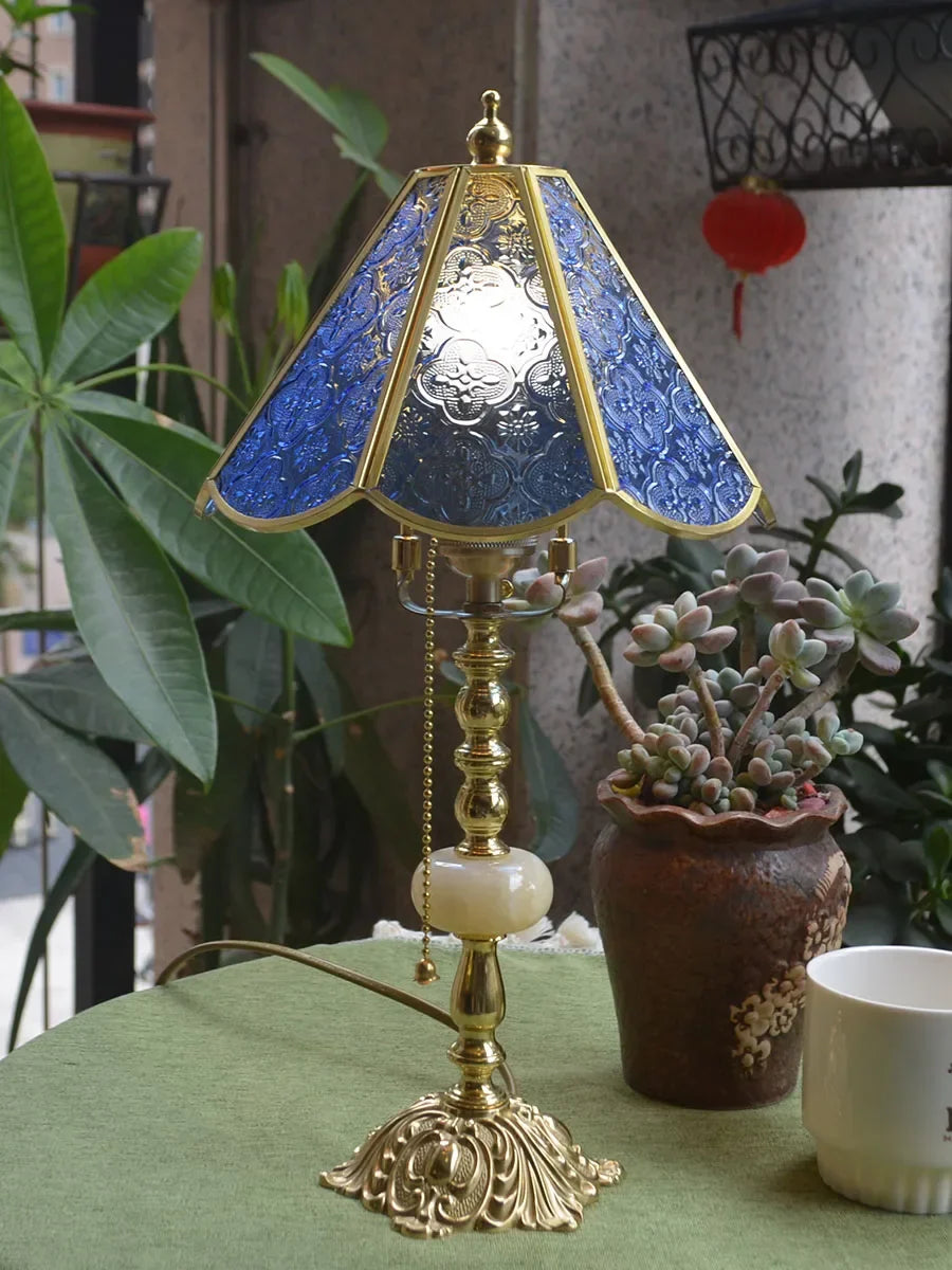 Afralia™ Brass Desk Lamp - French Retro Minimalist Light Luxury Bedroom Nostalgia
