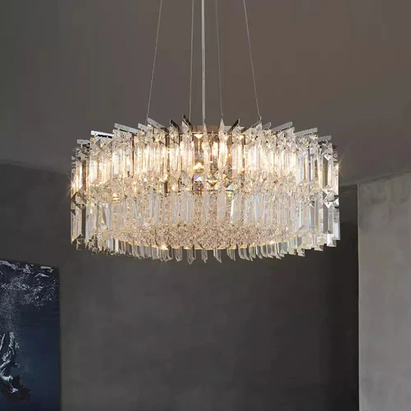 Afralia™ Crystal Chandelier, Luxury Living Room & Bedroom Pendant Light