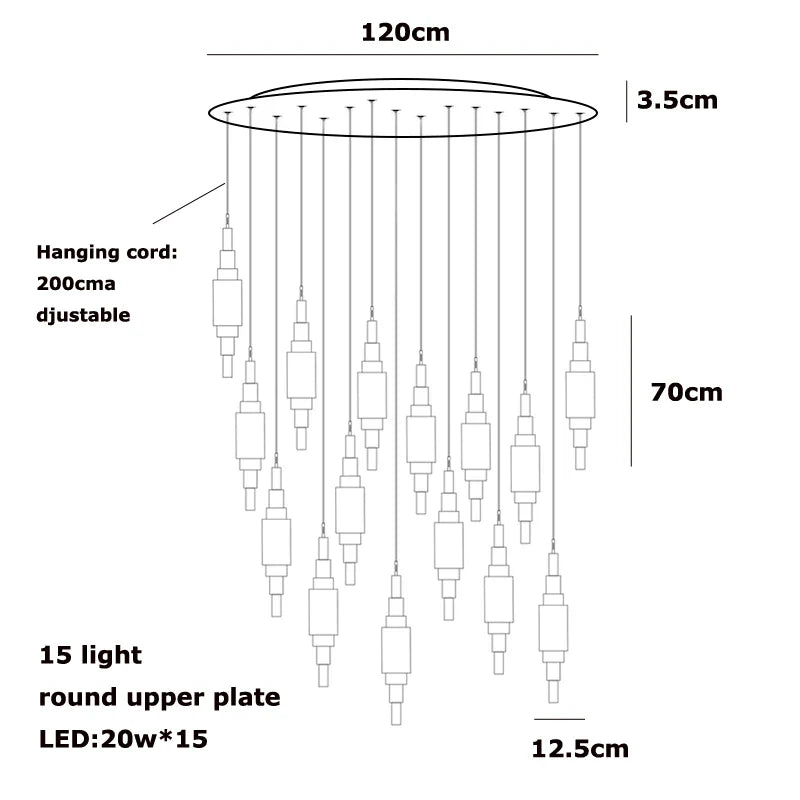 Afralia™ Veined Marble Chandelier Hand-Carved Alabaster Pendant Light