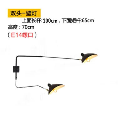 Afralia™ Dawn Spider Serge Mouille LED Wall Lamp with Adjustable Swing Arm