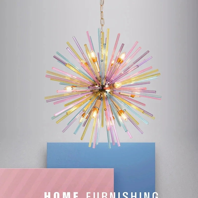 Afralia™ Dandelion Chandelier: Colorful LED Pendant Lamp, Modern and Personalized Fashion