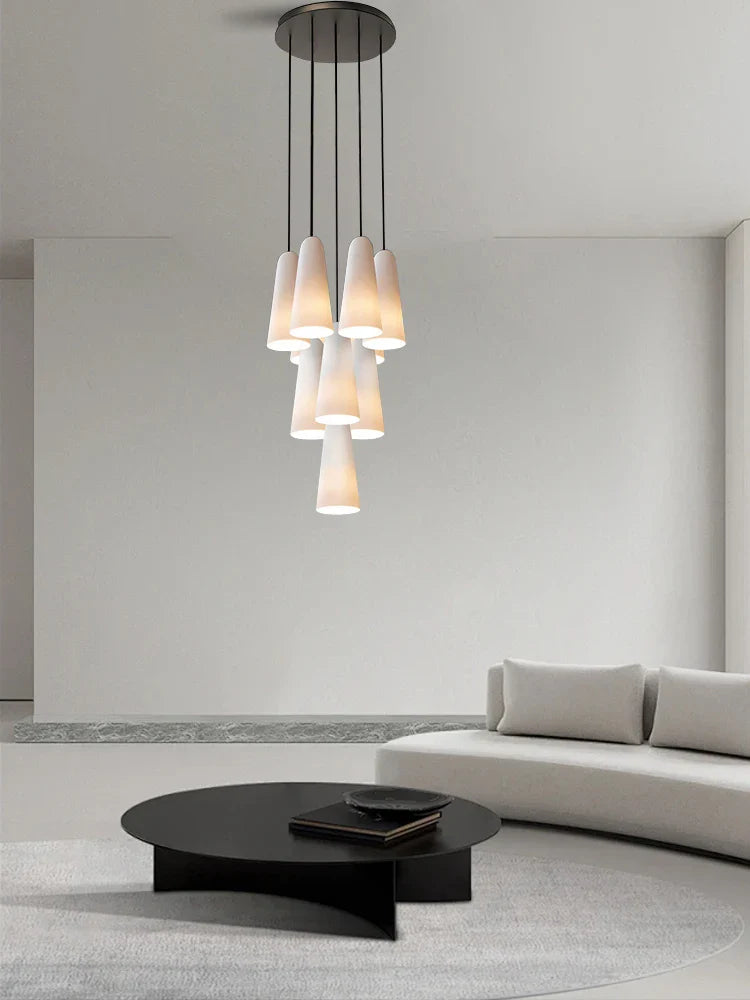 Afralia™ Glass Ceiling Pendant Lights: Elegant Luxury Lighting for Living Room and Stairwell