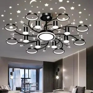 Afralia™ Nordic Starry Sky Dimmable LED Ceiling Chandelier for Home Decor Lighting