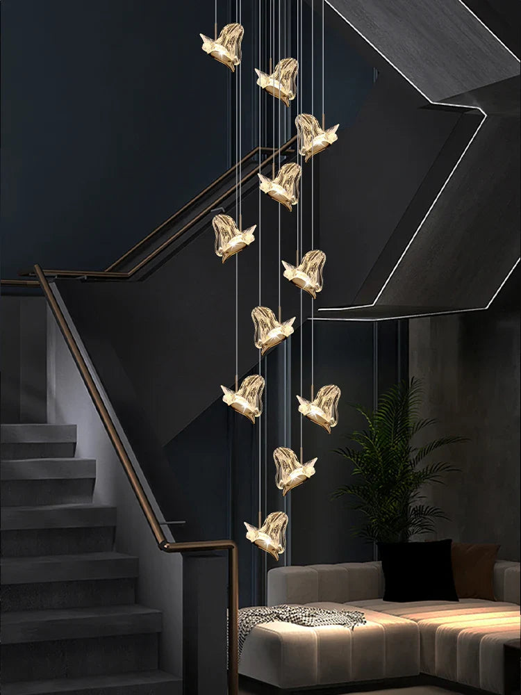 Afralia™ Crystal Chandelier: Modern Luxury Pendant Lights for Living Room, Staircase, Villa