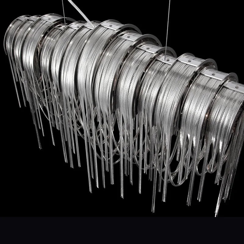 Afralia™ Tassel Chandelier Ceiling Light for Living Room Decor AestheticgetOption.