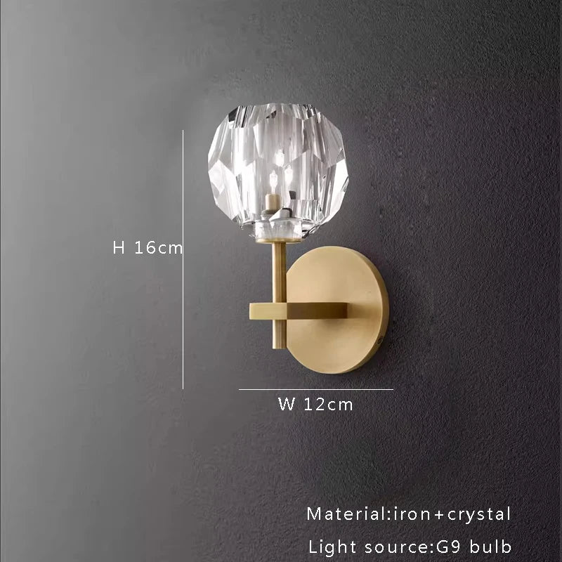 Afralia™ Copper Crystal Pendant Lights for Kitchen Island Bar, Modern Minimalist Hanging Lamps