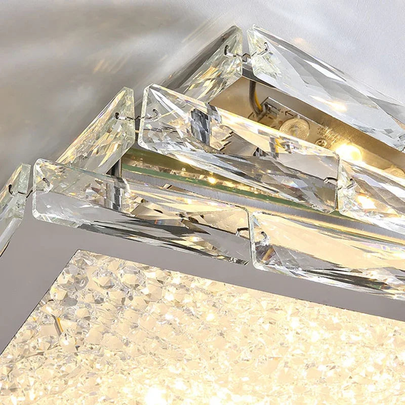 Afralia™ Crystal Ceiling Lamp: Nordic Gold LED Light for Bedroom, Hotel, Office, Living Room.