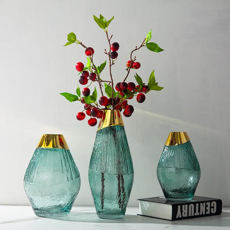 Afralia™ Transparent Irregular Glass Flower Vase for Home Decoration
