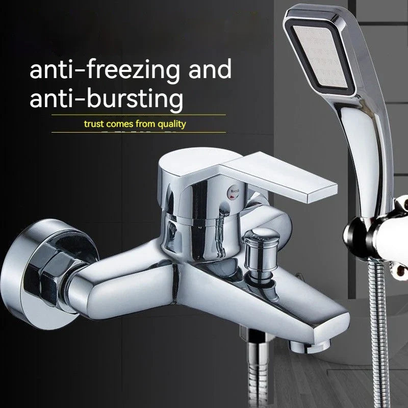 Afralia™ Triple Shower Faucet Mixer Set for Hot and Cold Water Bathing