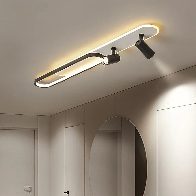 Afralia™ Modern LED Ceiling Lamps with Spotlight - Contemporary Chandeliers for Versatile Home Lighting