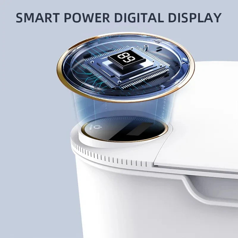 Afralia™ Smart Sensor Trash Can with Display and Type-C Recharging