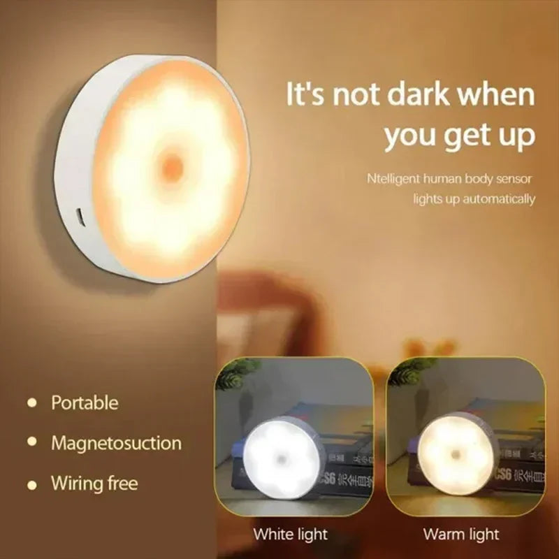Afralia™ Motion Sensor LED Night Light: Rechargeable Wireless Closet Lamp