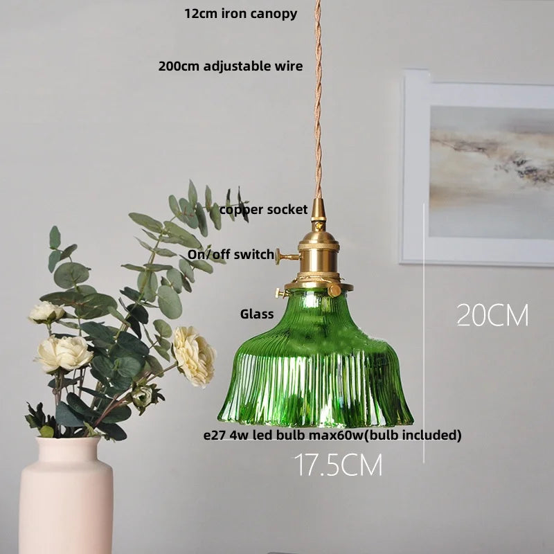 Afralia™ Clear Glass LED Pendant Light for Reading Living Dining Room