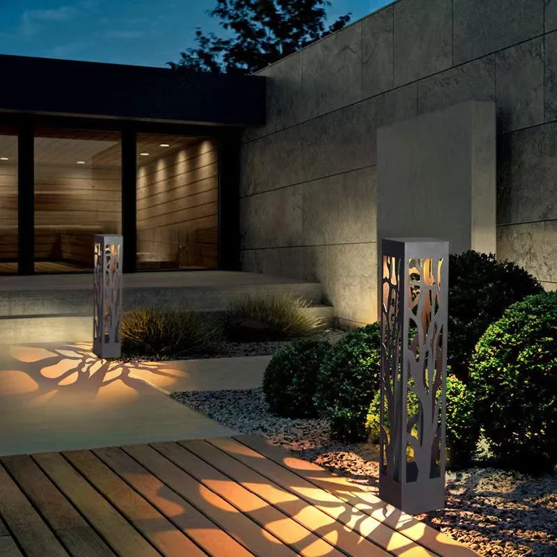 Afralia™ Outdoor Garden Lawn Square Floor Lamp - Illuminate Your Space with Style and Elegance