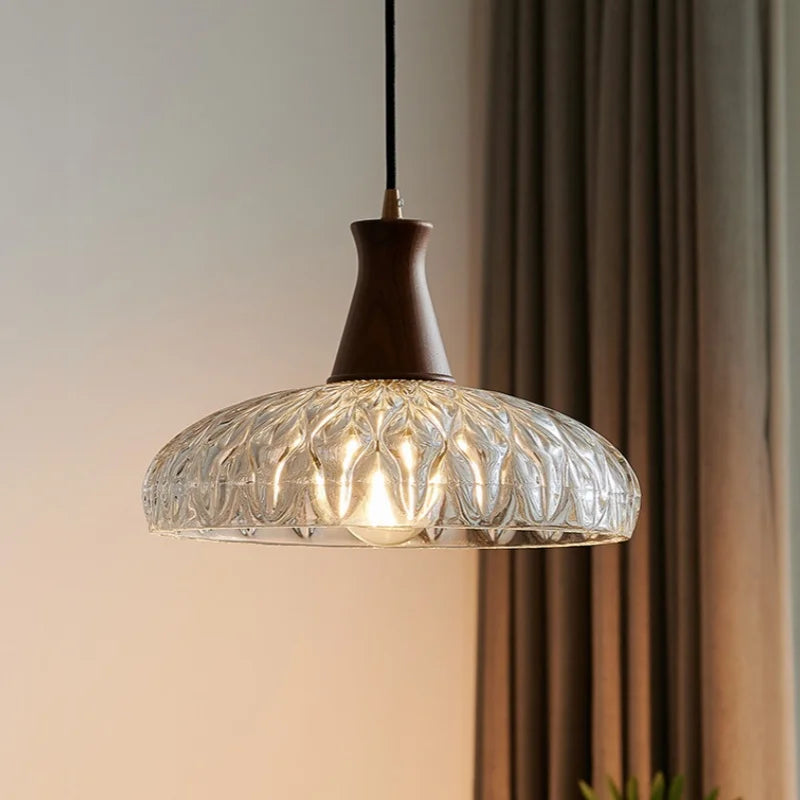 Afralia™ Glass Pendant LED Light Fixtures for Kitchen Bedroom Living Room