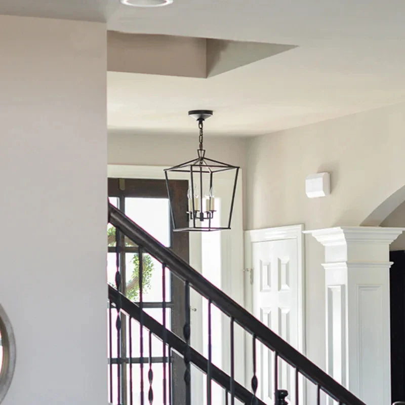 Afralia™ Vintage Birdcage Pendant Light for Modern Living Room and Kitchen Island