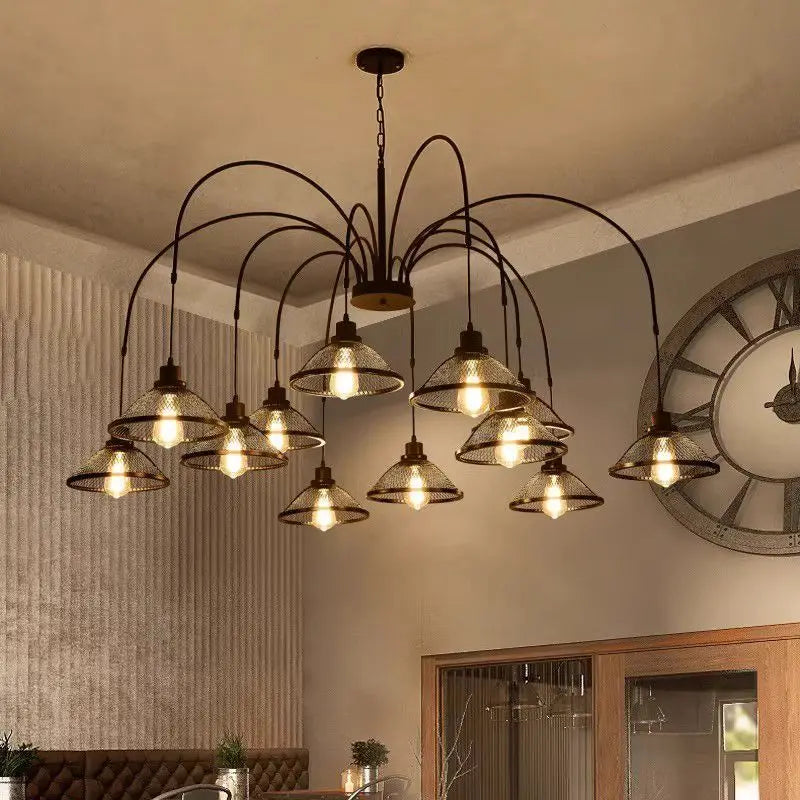 Afralia™ Industrial Pendant Lamp for Living Room Dining Bar Cafe Loft Retro Chandelier