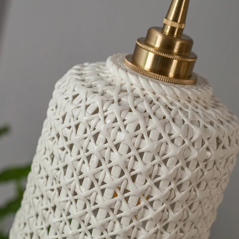 Afralia™ Nordic Ceramic LED Pendant Lamps Modern Minimalism Hanging Light for Home Decor