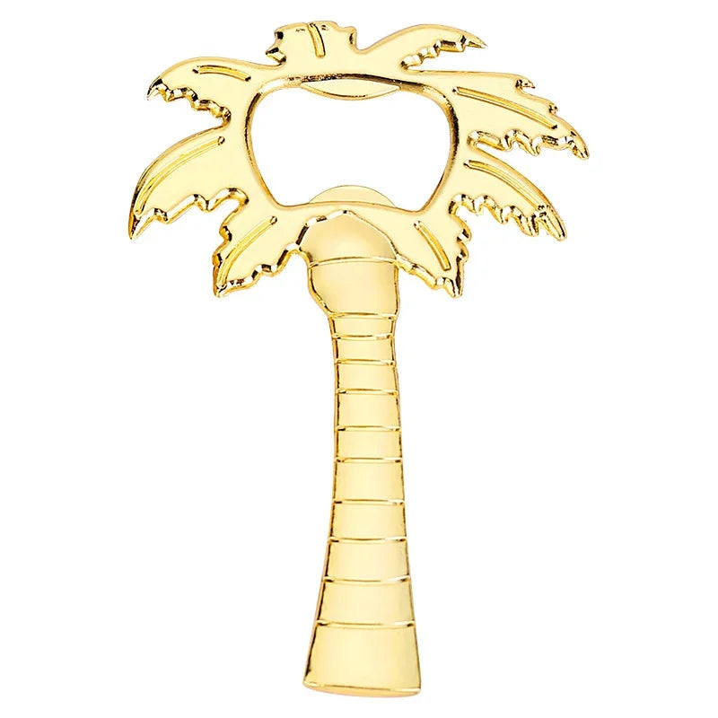 Afralia™ Coconut Tree Bottle Opener in Silver & Gold: Wedding Kitchen Tool
