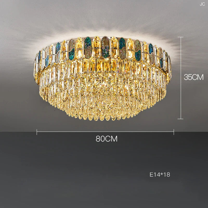 Afralia™ Crystal Chandelier LED Lighting for Living Room