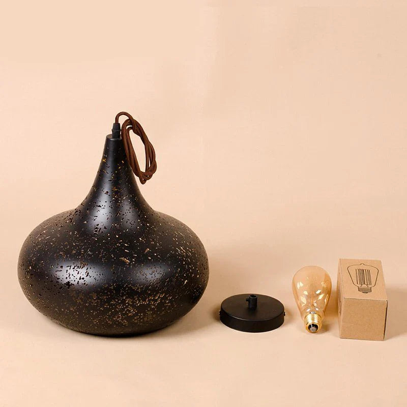 Afralia™ Etched Wrought Iron Chandelier, Industrial Style LED Lighting Fixture