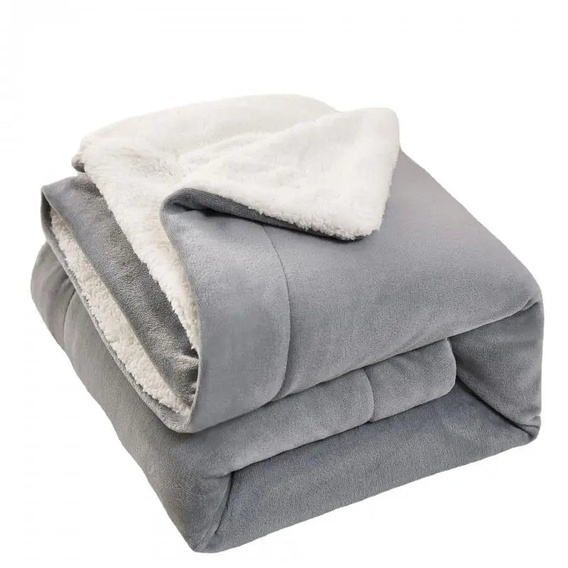 Afralia™ Cozy Sherpa Twin Blanket: Super Soft Fleece & Velvet Plush Reversible Warm Winter Bed Blanket