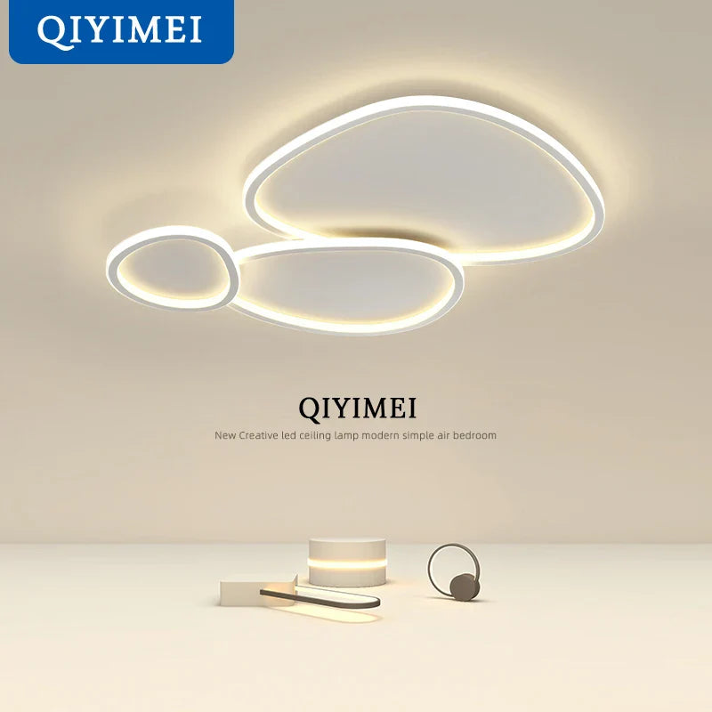 Afralia™ Modern LED Chandelier Lights for Living Bedroom Study Room - Dimmable Indoor Lamps