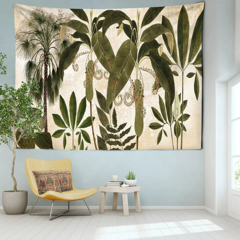 Tropical Banana Leaf Tapestry Wall Hanging by Afralia™ - Boho Chic Home Decor